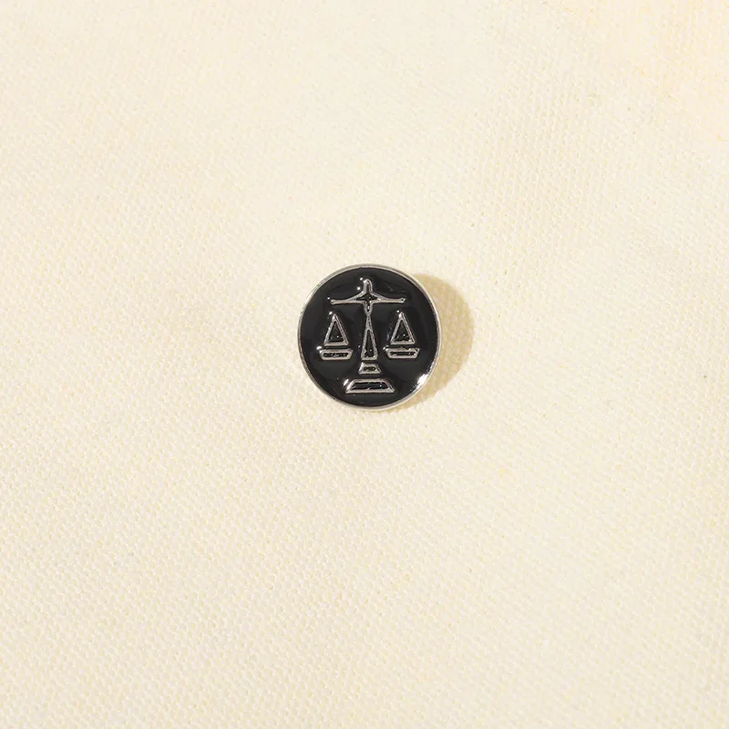 Libra Metal Brooch Pins Denim Hat Badge Collar Jewelry dress jeans Gift for Women kids