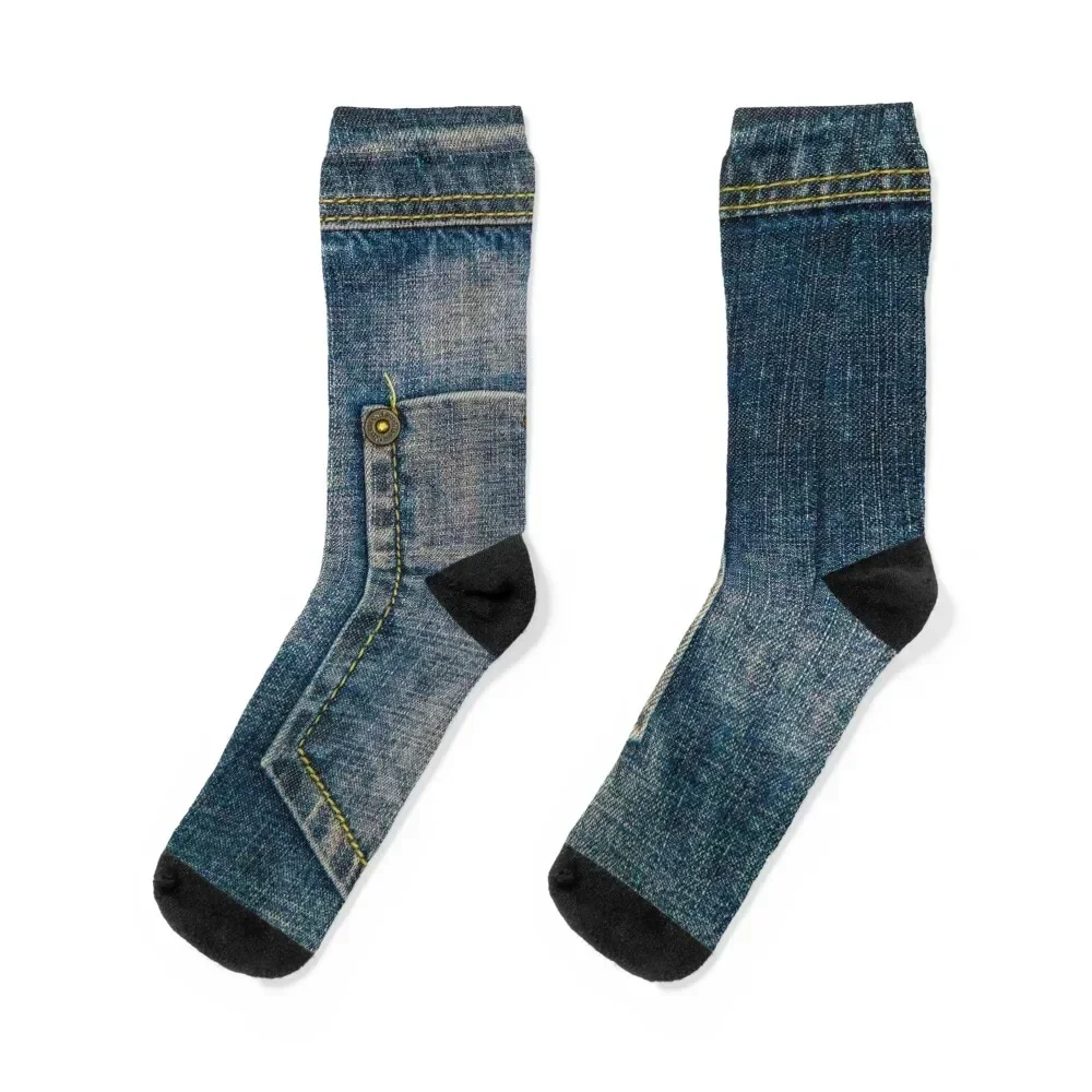 

Litter pocket I love bluejeans denim Socks moving stockings christmas gift loose Socks For Women Men's