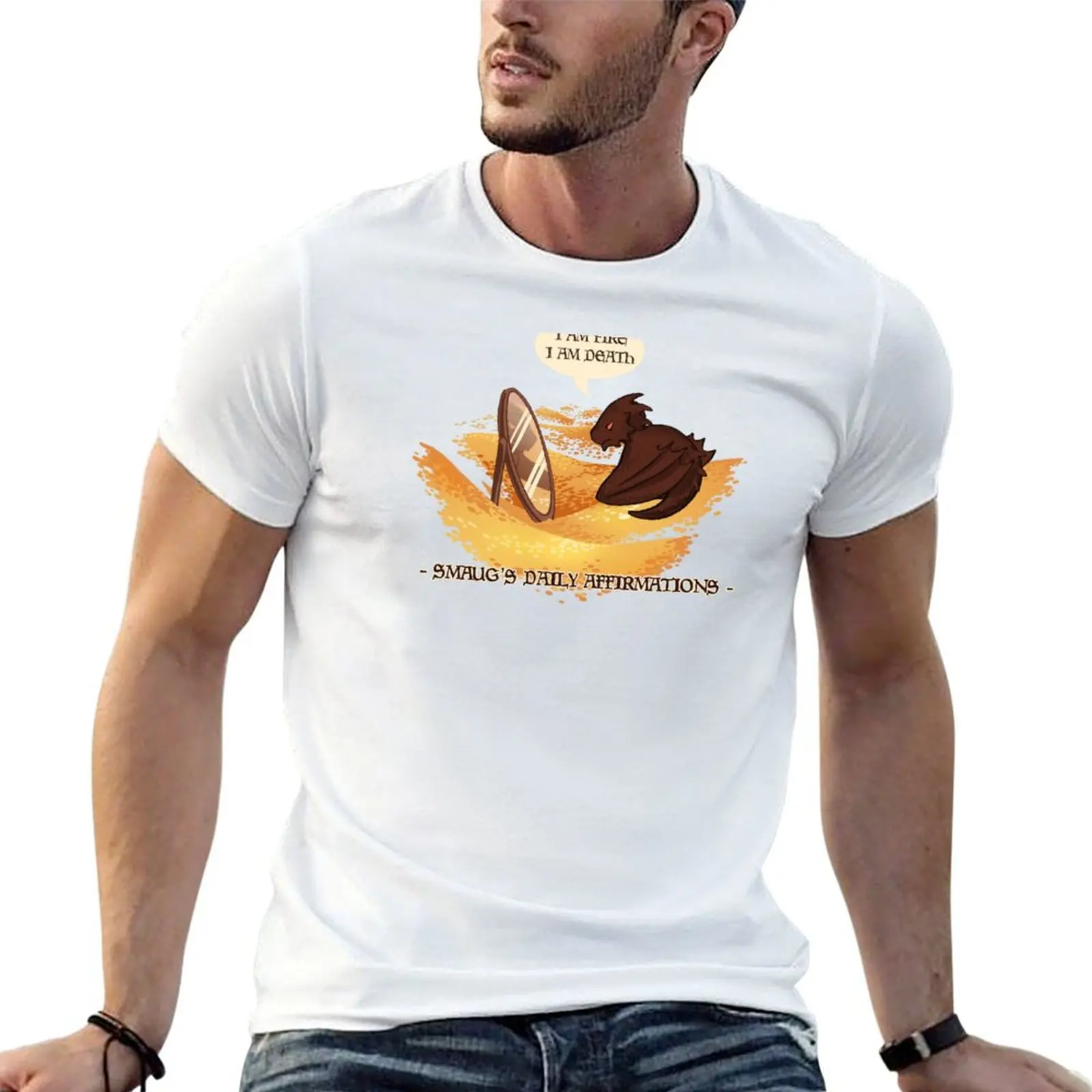 Smaug's Daily Affirmations T-Shirt Personalized t-shirt summer top Men's clothing