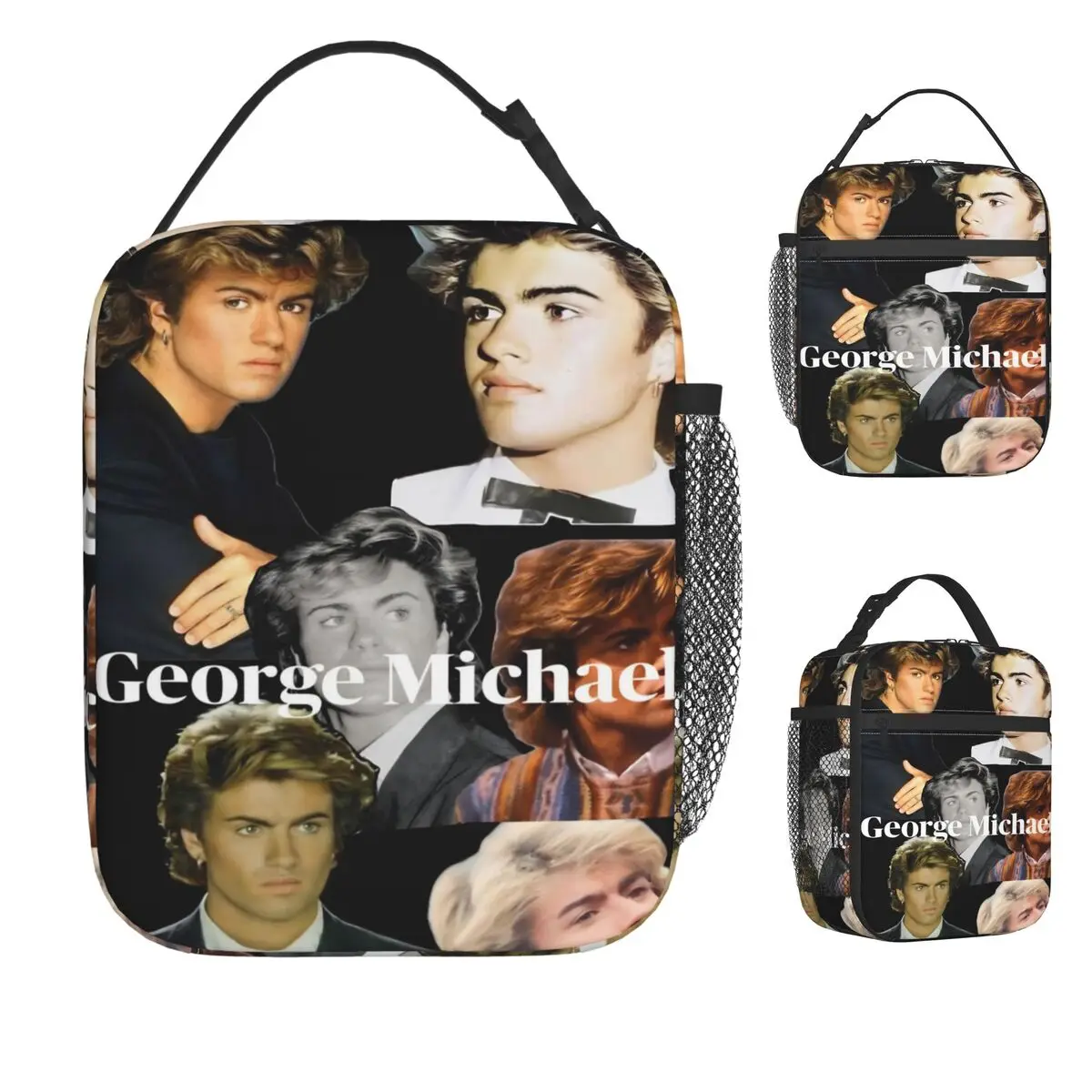 

George Michaels Lunch Bag English Singer Beach Lunch Box For Girls Retro Designer Thermal Lunch Bags Oxford Cooler Bag