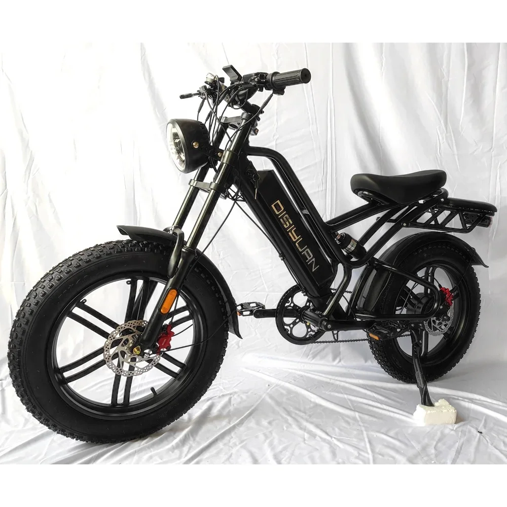 2024  New S9 Electric Mountain Bicycle 48v  750w 500W 20 Inch Fat Tire V20 EU Fast Lithium Battery Alloy Dirt Ebike