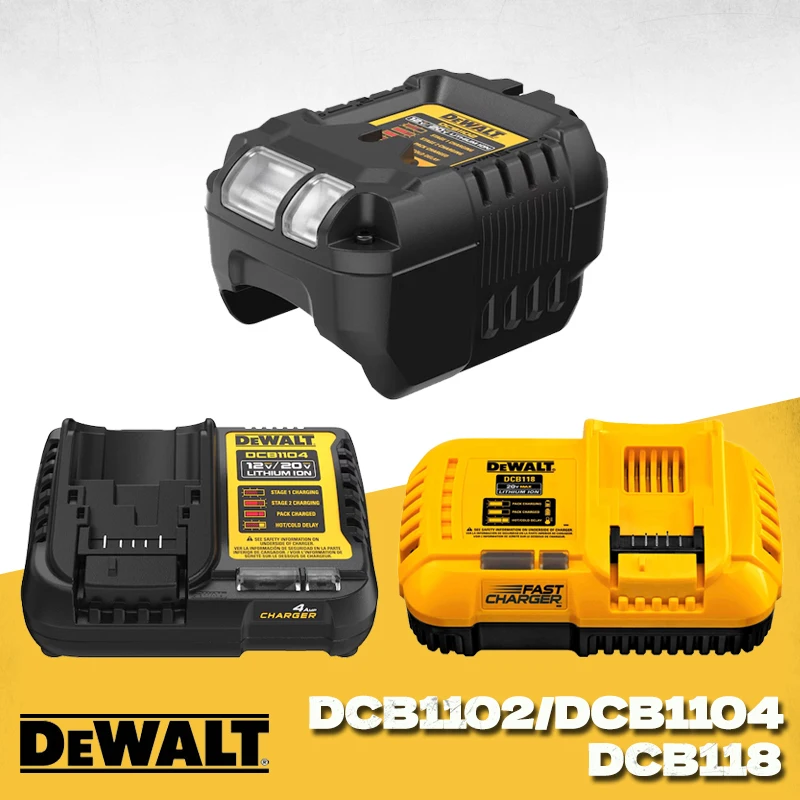 DEWALT DCB1104 DCB118 DCB1102 Lithium-Ion Battery Charger 220V Lithium Battery Charger Fan Cooled Fast Charger