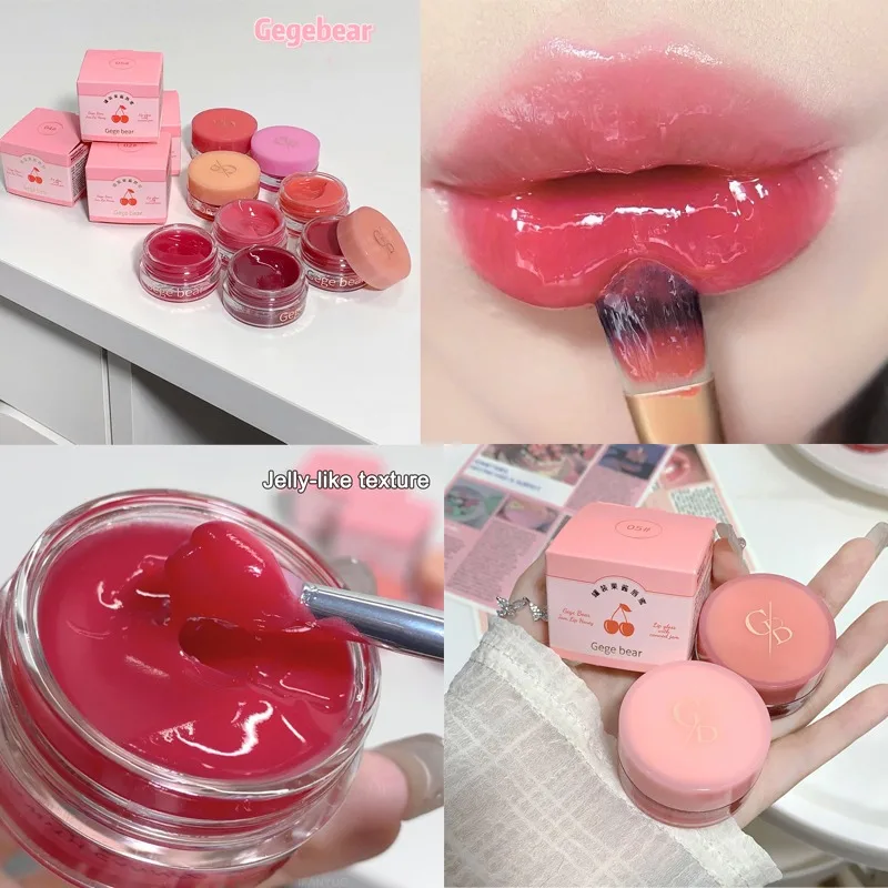 Lip gloss mit Konserven Marmelade dauerhafte feuchtigkeit spendende flüssige Gelee Lippen glasur Spiegel Glanz Beeren pigment dicke feuchtigkeit spendende Lippen Kosmetik