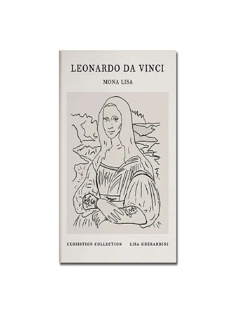 خمر مونا ليزا دون كيشوت طباعة قماش ، بوهو خط الفن ديكور الجدار ، ملصق غرفة المعيشة ، لوحة ديكور المنزل