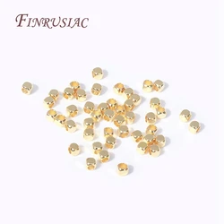 Beading Beads 1.5mm/2mm/2.5mm 18K Gold Plated Square Cube Beads,Brass Metal Gold Spacer Beads For DIY Jewelry Making Supplies