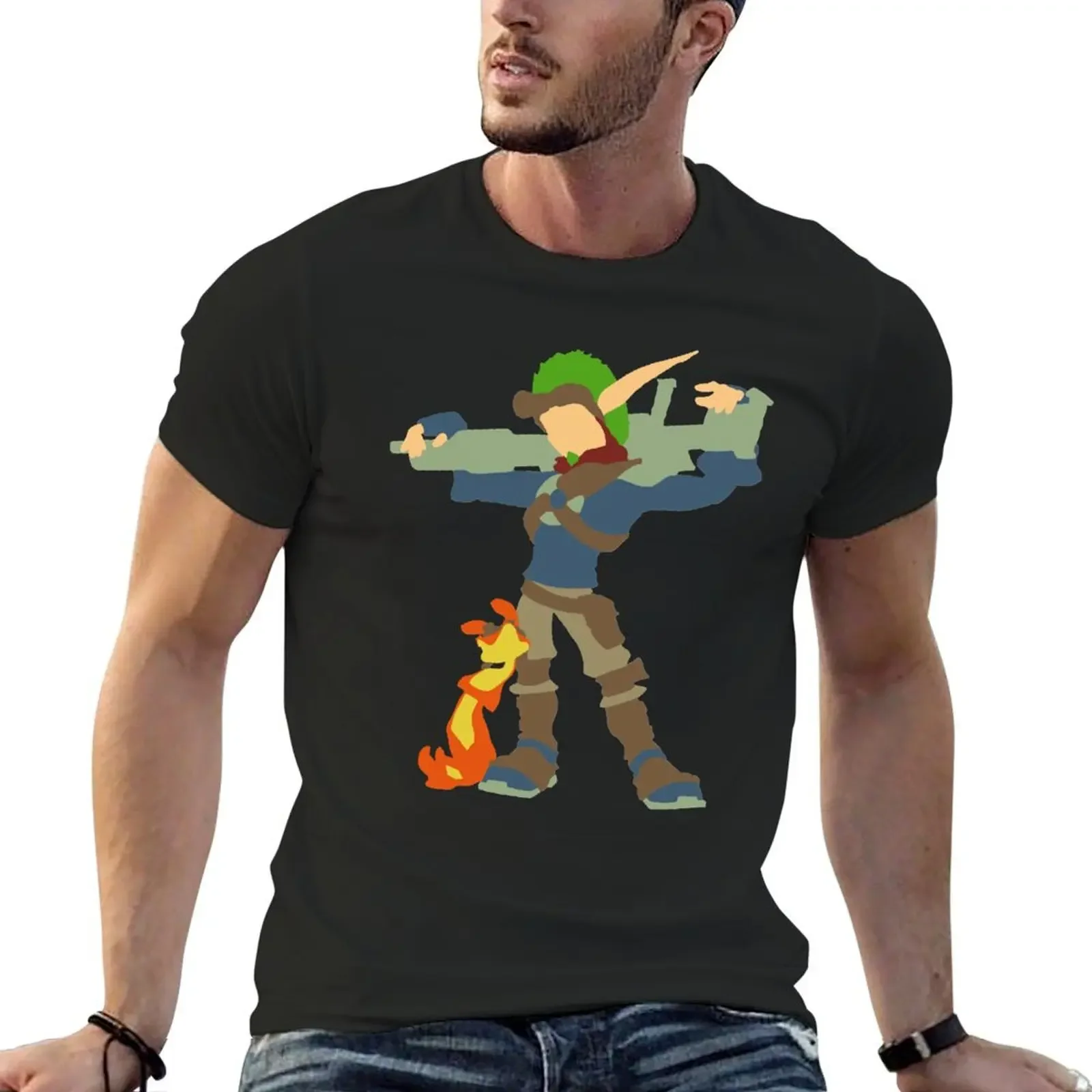 Jak and Daxter Minimalistt T-Shirt kawaii clothes funny meme t-shirts black t-shirts for men