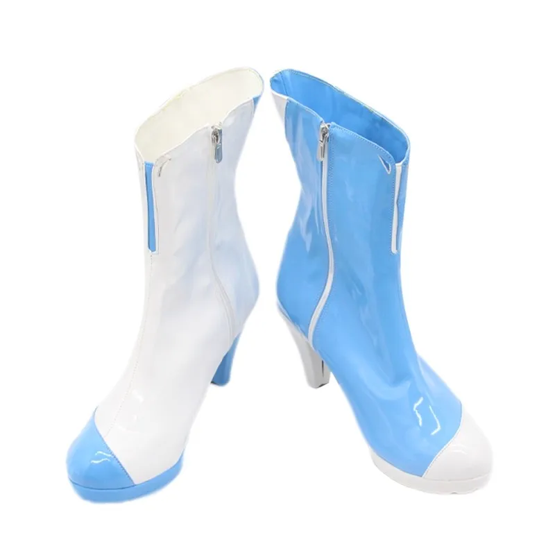 Chaussures de Cosplay pour femmes, chanteur virtuel Luo Tian Yi V4 AI, bottes hautes décontractées en PU pour Halloween, carnaval, fête de noël