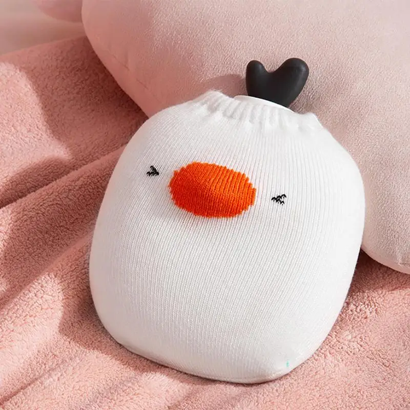 Hot Water Bottle Duck-Shaped Hot Water Bottle Pouch Reusable Hand Warmer Cartoon Hand Feet Warmer Heating Water Bag For Hand