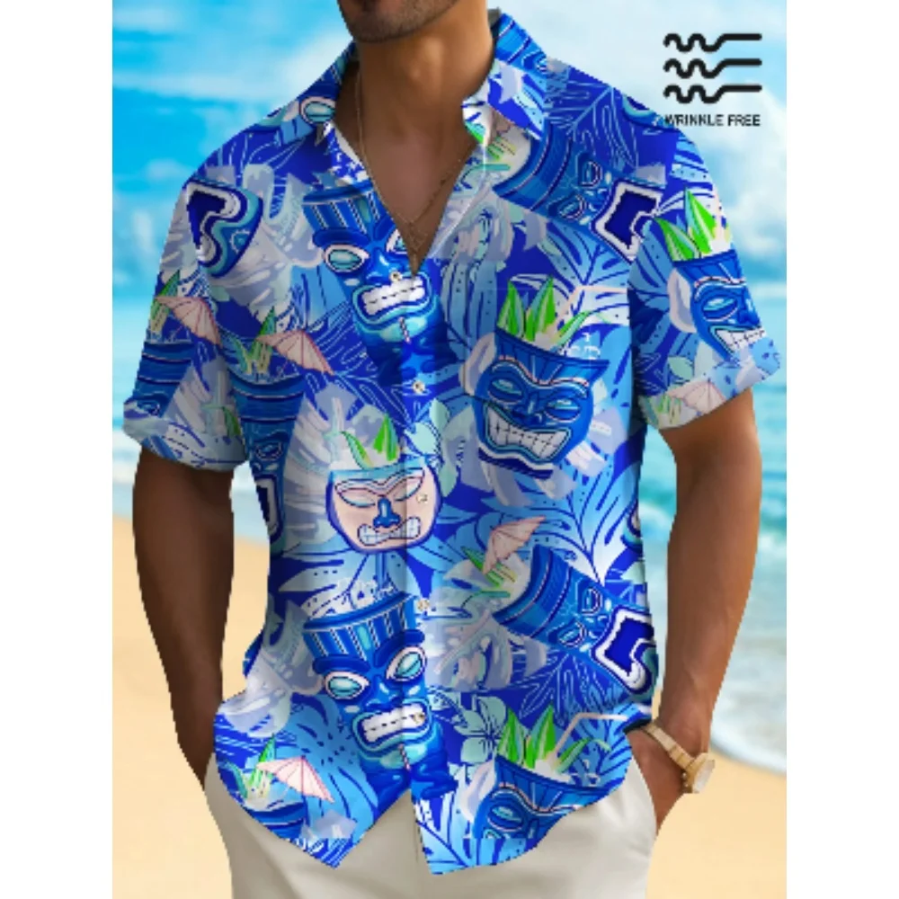 

Men's Shirt Summer Casual Fashion Short Sleeved Shirt For Men Loose Breathable Hawaiian Shirt Man Casual Men's Clothing Top