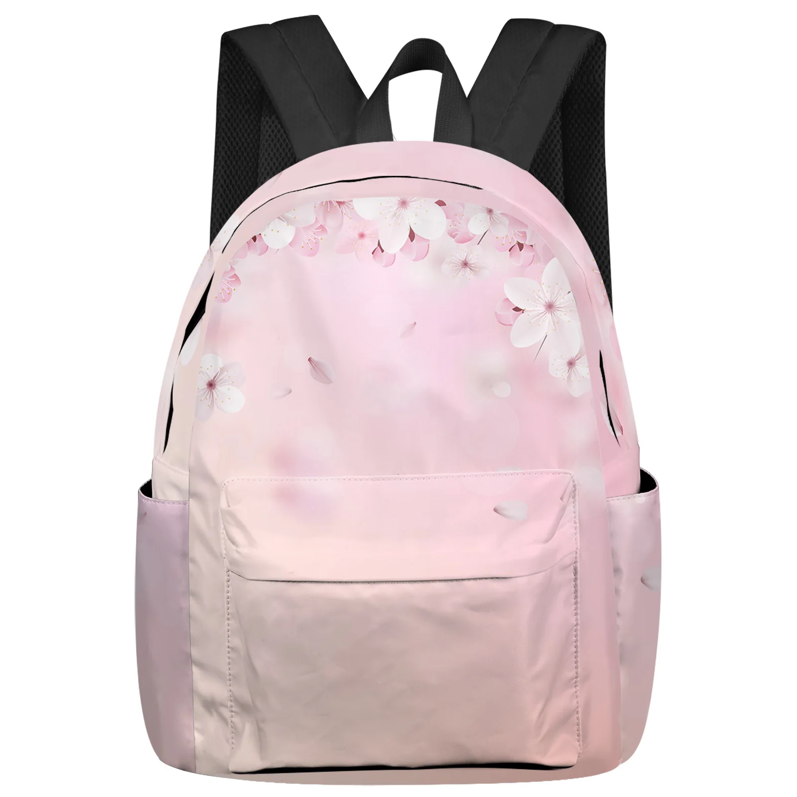 

Spring Flower Peach Blossom Pink Cherry Blossoms Backpacks Custom School Bags Laptop Backpack Men Women Female Travel Mochila