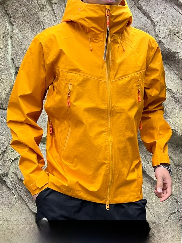 

Men's Outdoor Hardshell Jacket Waterproof Nylon Zipper Underarm Ventilation Full Taped Three-Proof Lightweight Spring Autumn