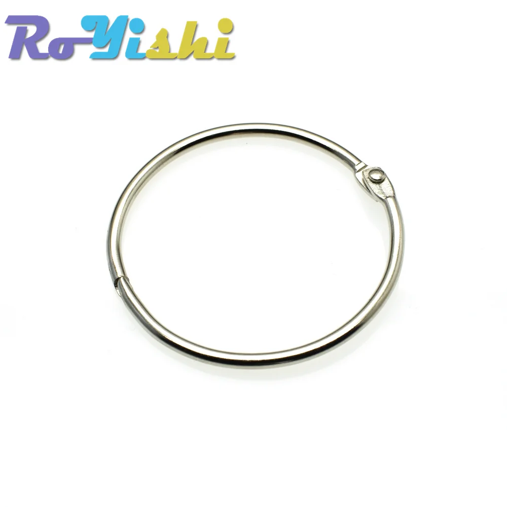 Loose Leaf Book Binder Hinge Snap O Ring Locking Keychain Metal Craft Parts