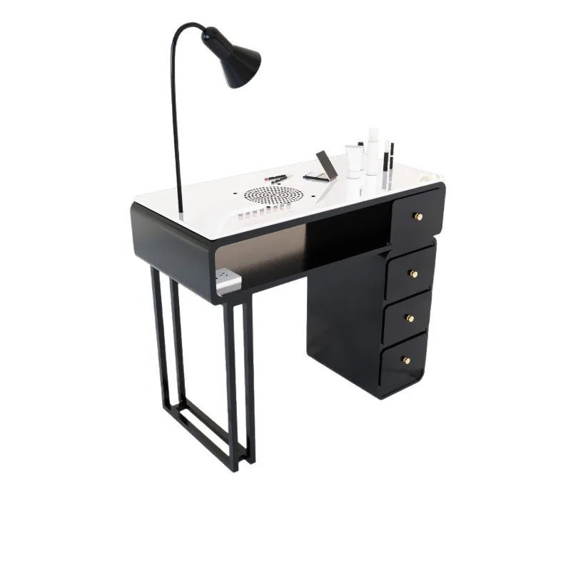 

Wide 45 Nail Shop Girls Nail Table Makeup Chair Multifunctional Nail Table Table and Chair Set