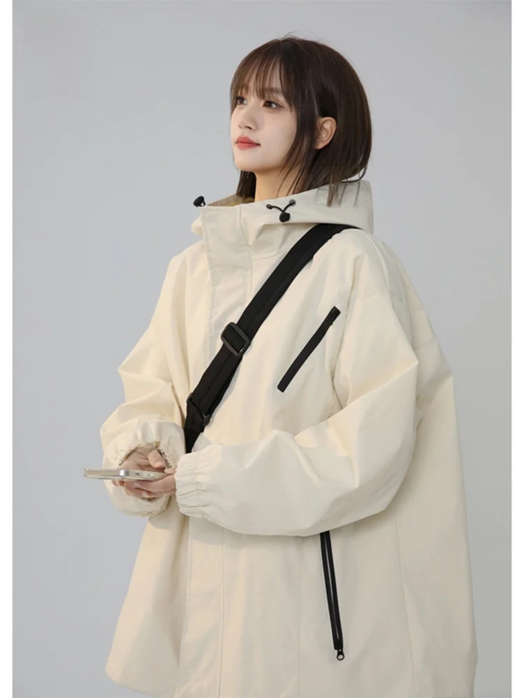 

Мужская демисезонная куртка с капюшоном для активного отдыха, весна 2024, повседневная, ветрозащитная, рабочая одежда, большие размеры, американский уличный стиль