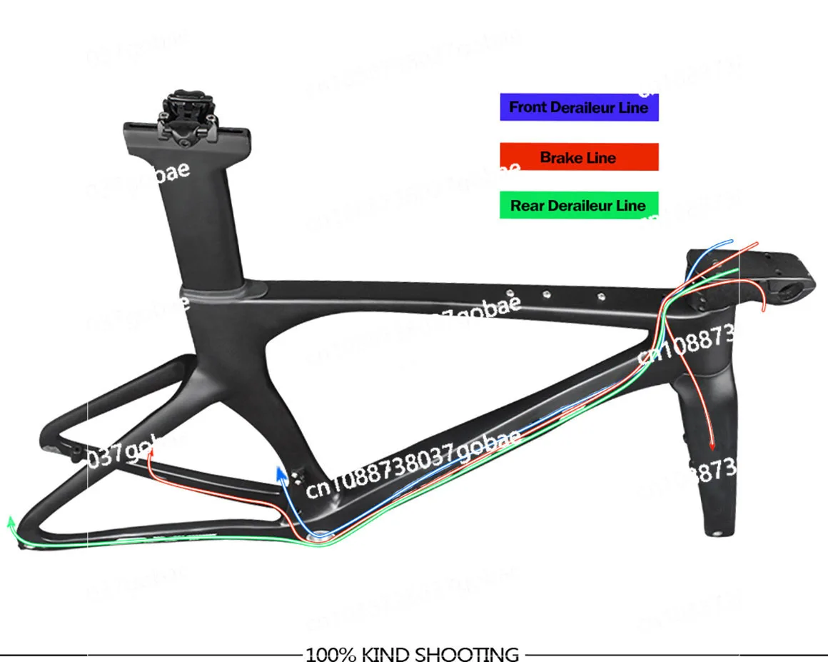 إطار دراجة الطريق من ألياف الكربون TT محاكمة وقت الدراجة، إطار دراجة مسار السباق #6
