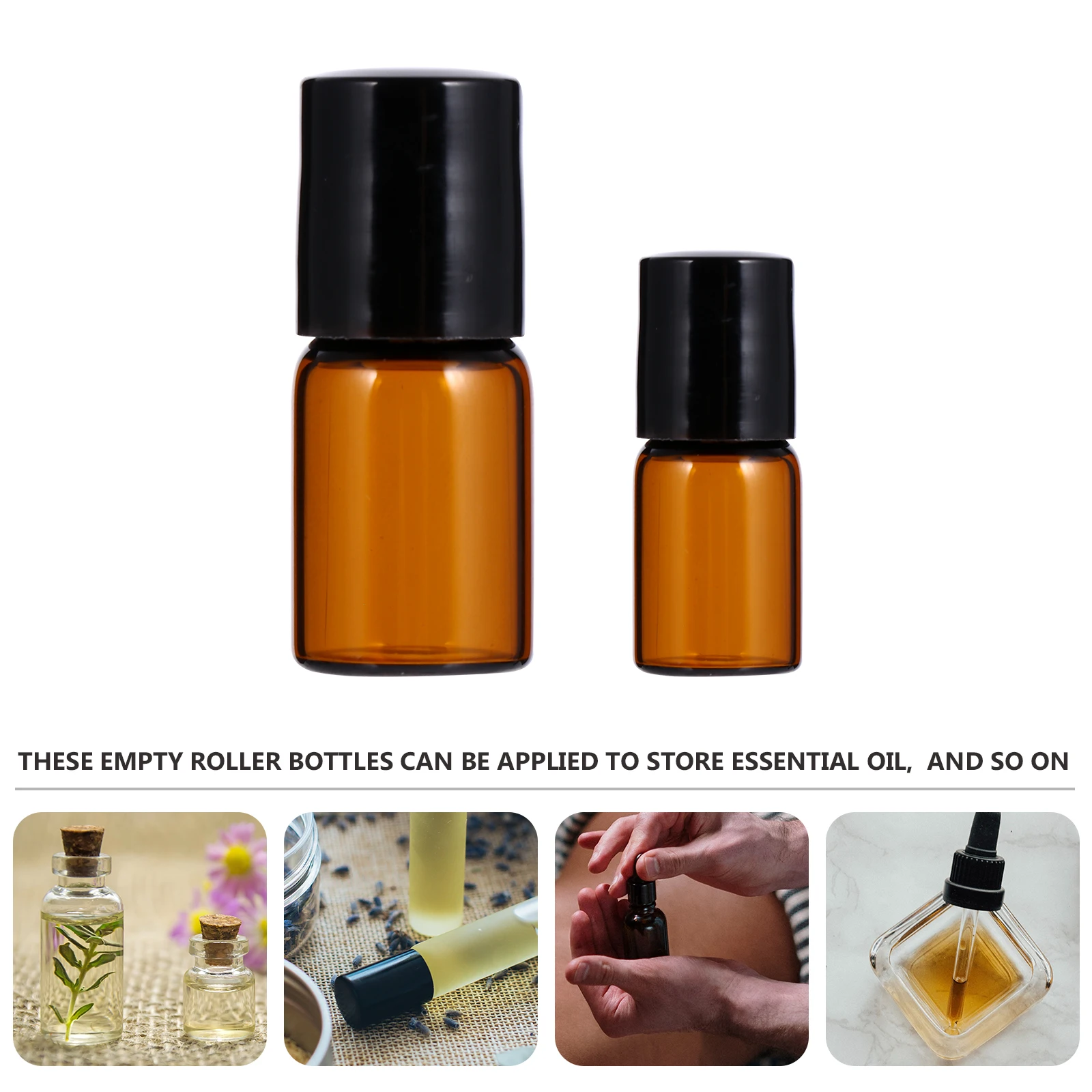 

12Pcs Roll on Glass Bottles Frosted Durable Empty Bottles for Essential Oil Perfume Liquid Travel Storage