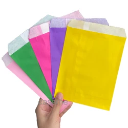 25/50/100 pezzi regalo di colore sacchetto di caramelle di carta kraft snack sacchetto di sicurezza alimentare regalo di compleanno sacchetto di imballaggio regalo imballaggio per gli ospiti