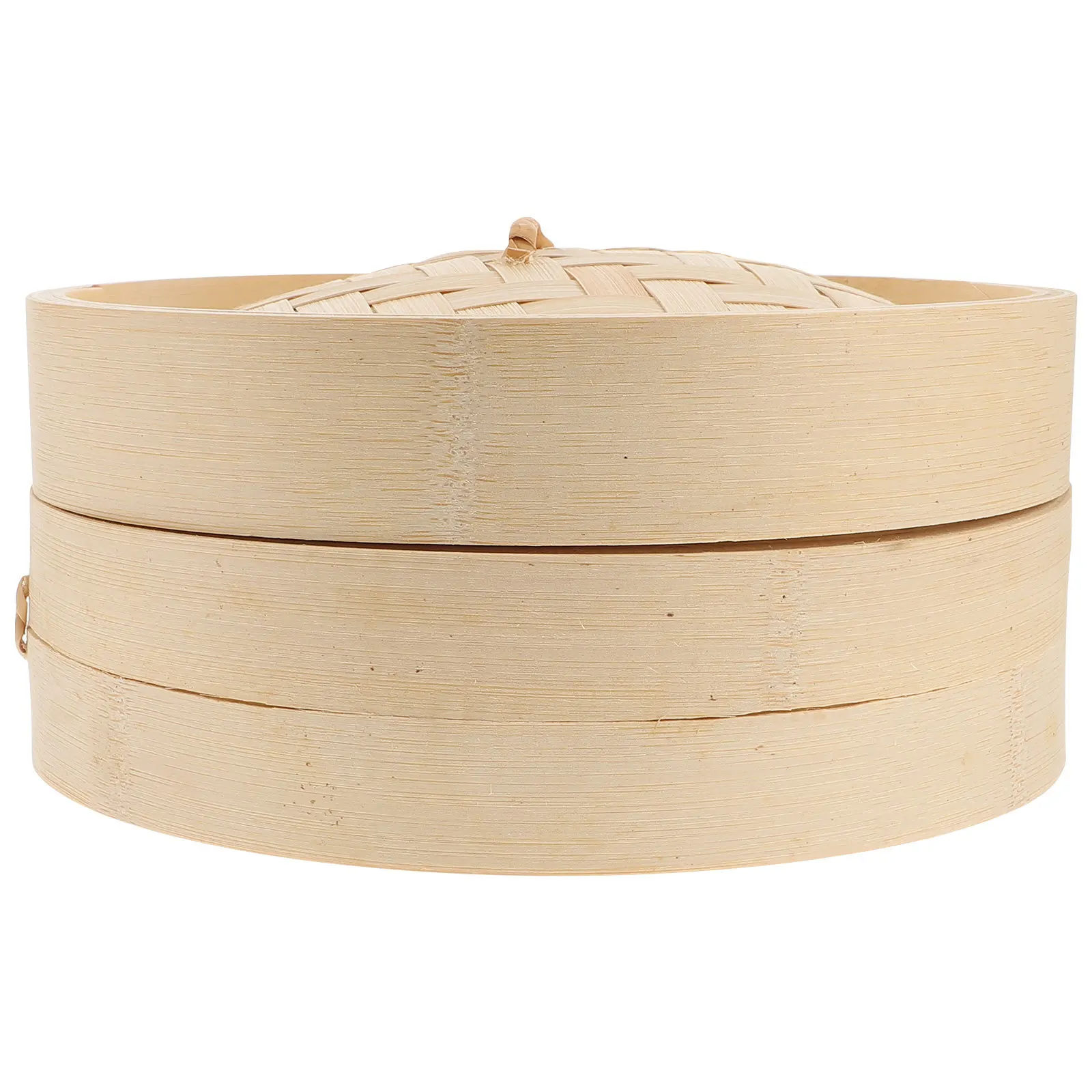 

1 Set Of Bamboo Basket With Lid Kitchen Steamer For Chinese Food Dumplings Buns Fish Rice Eggs Potatoes Corn Cooking