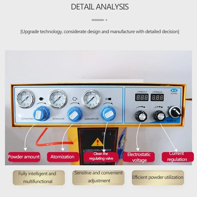 WH-880 Intelligent Automatic Powder Spraying Machine 45W Electrostatic Spraying Experimental Equipment Tool Spraying Machine