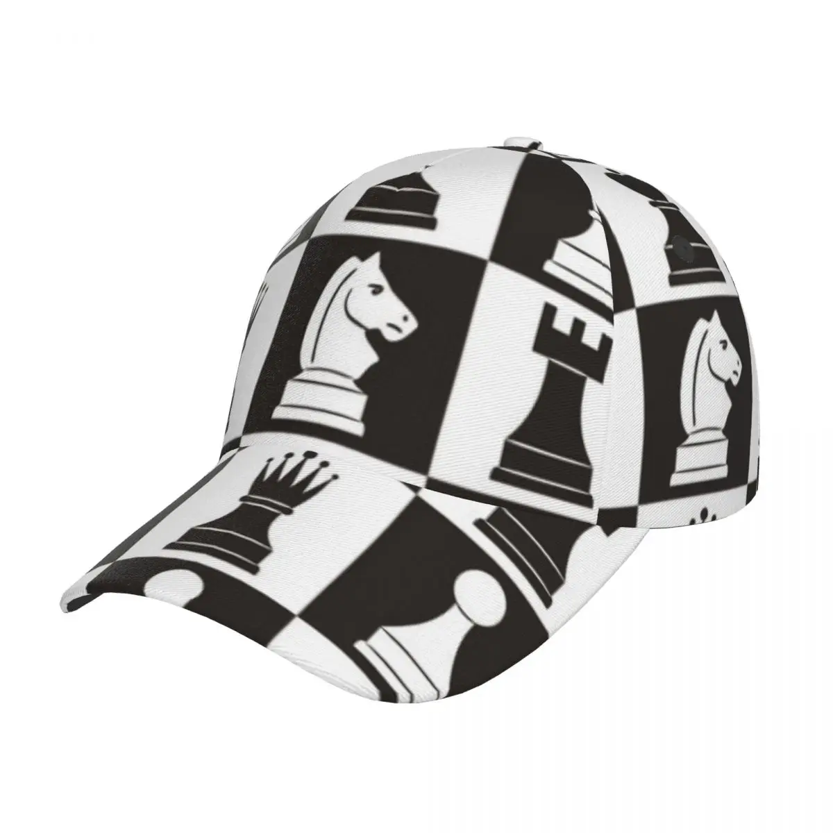 

Unisex Outdoor Sport Sunscreen Baseball Hat Running Visor Cap Chess Pieces On Board