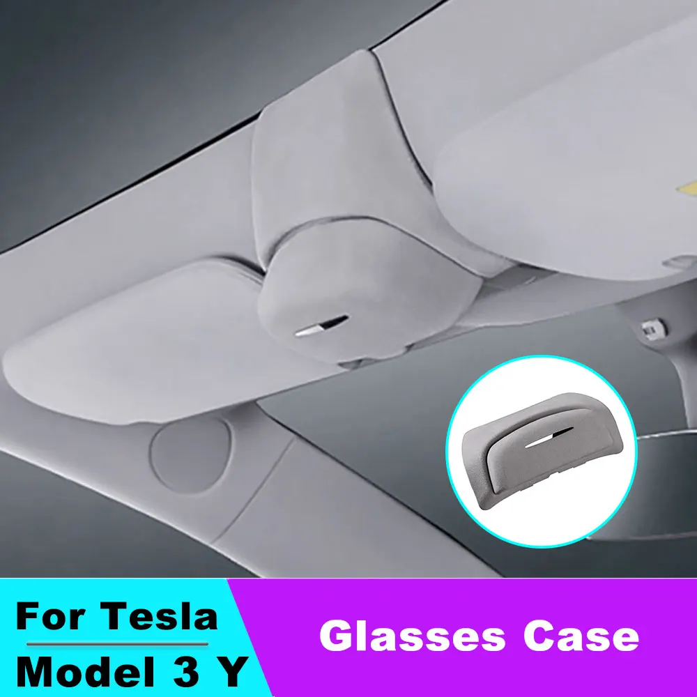 

Glasses Case Dedicated to Tesla flocking Glasses Case Flip Tesla Interior Easy Installation Model Y Model 3