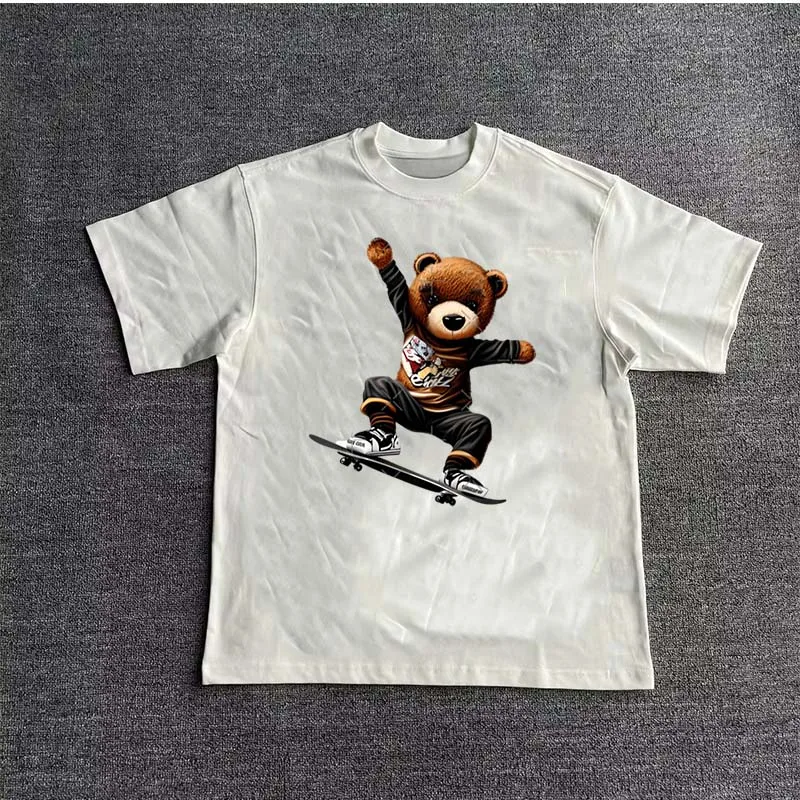 

Skateboarding Bear Tee: Cool Graphic, Street Style, Trendy Vibe T - Shirt