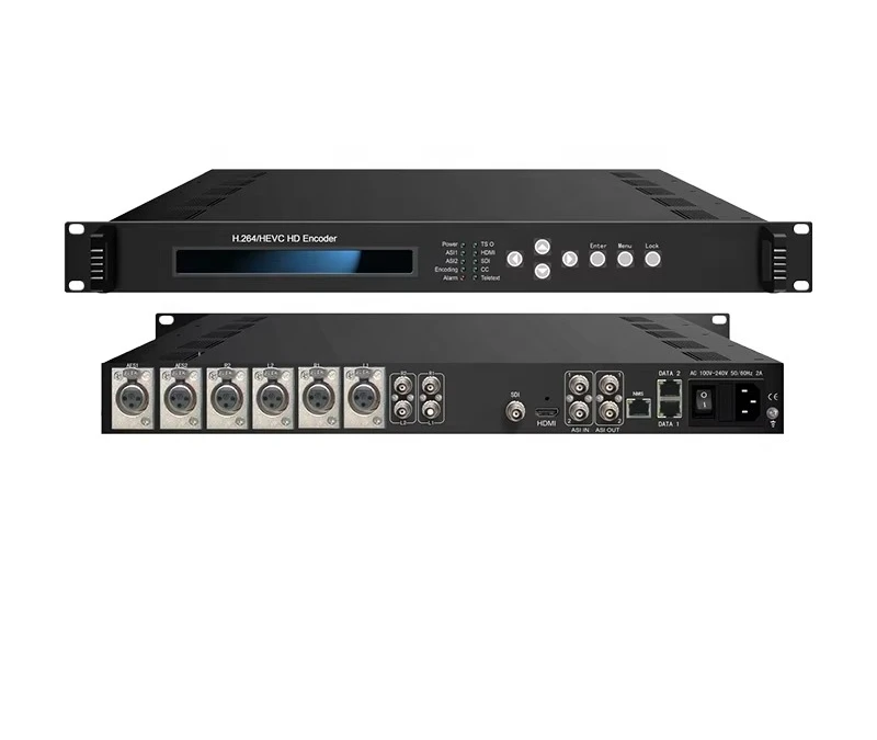 ENC3711Pro Single Channel H.265 SDI Video Encoder Hevc IP ASI Output For Live Football Game Sports Broadcasting Live Streaming