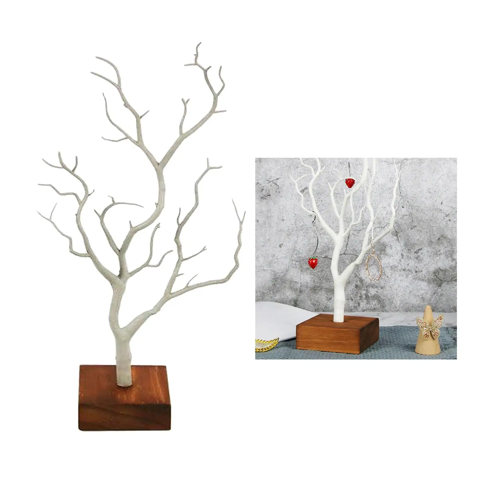 Fashion Large Jewelry Deer Tree Stand Display Storage Organizer Necklace Ring Ear Stud Earring Hanging Holder Show Rack Tool