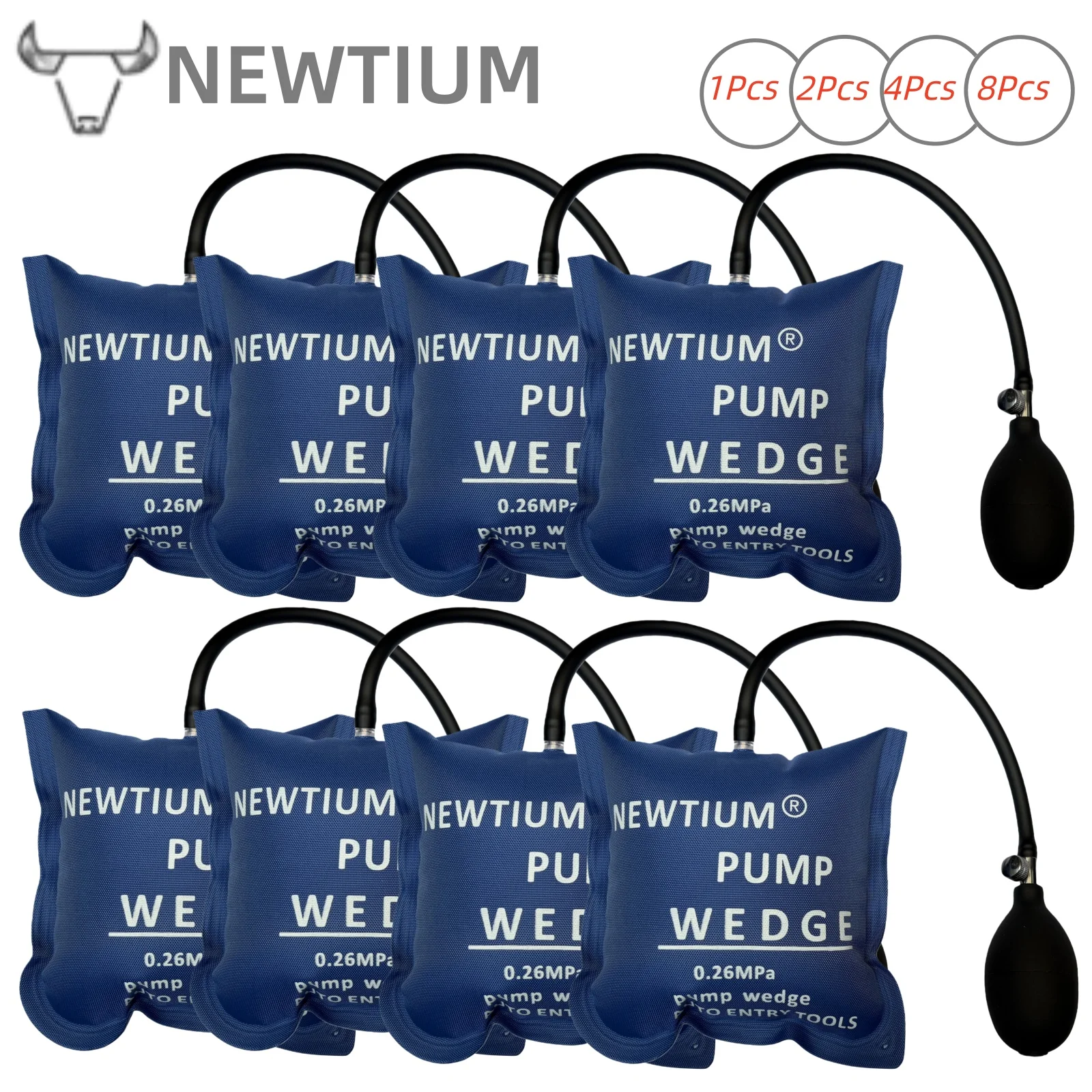 Air Pump Wedge Kit with Inflatable Airbag – Car Door Repair, Lock Picking, Window Installation Tool | Locksmith & Auto Tool Set