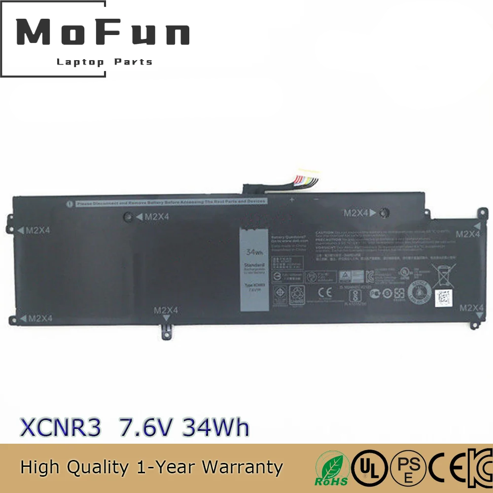 New XCNR3 7.6V 34Wh Notebook Battery for Dell Latitude 13 7370 E7370 Ultrabook Series P63N WV7CG 0WV7CG