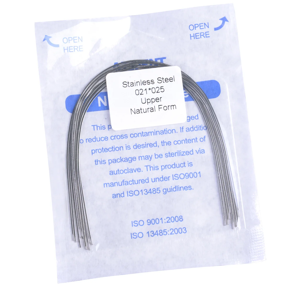 10 Stück/Packung AZDENT Dental Kieferorthopädische Edelstahl-Rechteck- und Rundbogendrähte Natürliche Form Oberer und Unterer Bogendraht für Zahnmedizin – Detail 13