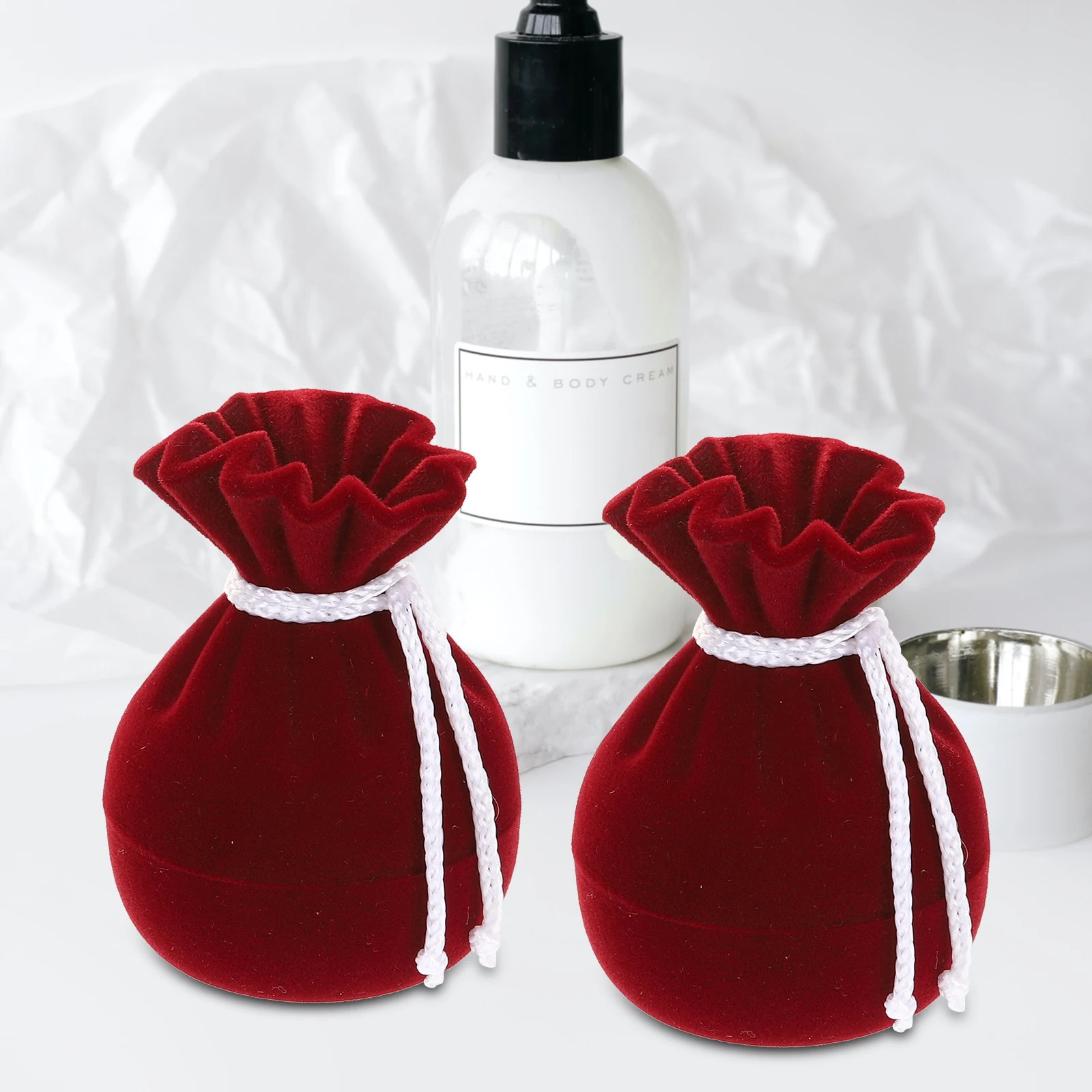 

2Pcs Jewelry Box Earrings Organizer Ring Case Travel Storage Strawberry Shape Design Gift for Women Ring Box Earrings Organizer