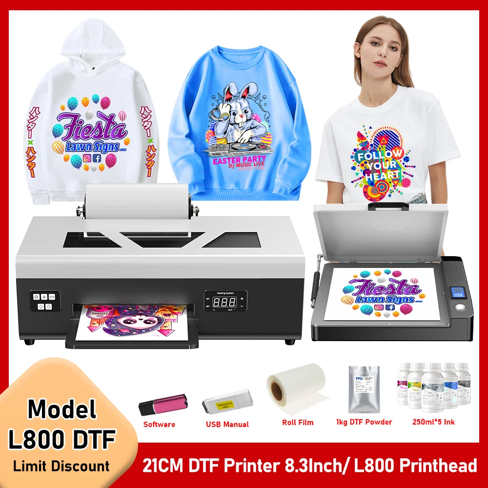 8.2inch A4 DTF Printer with Roll Feeder Direct To Film DTF Printing Machine Epson L800 L805 DTF Printer For DIY tshirt Clothes