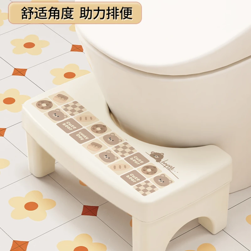 

Toilet Stool Footstool Household Toilet Stepping Stool Thickened Squatting Tool Anti Slip Mat Ottomans Diversified Practical