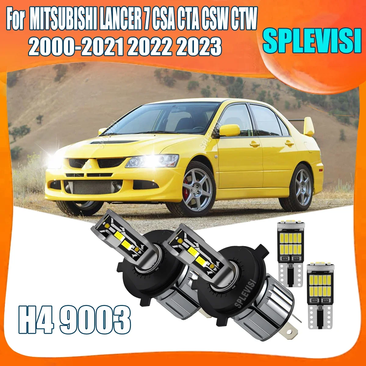 1:1 Halogen Replacement H4 9003 LED Car Headlight Bulb Lamp For MITSUBISHI LANCER 7 CSA CTA CSW CTW 2000 2001 2002 2003-2023