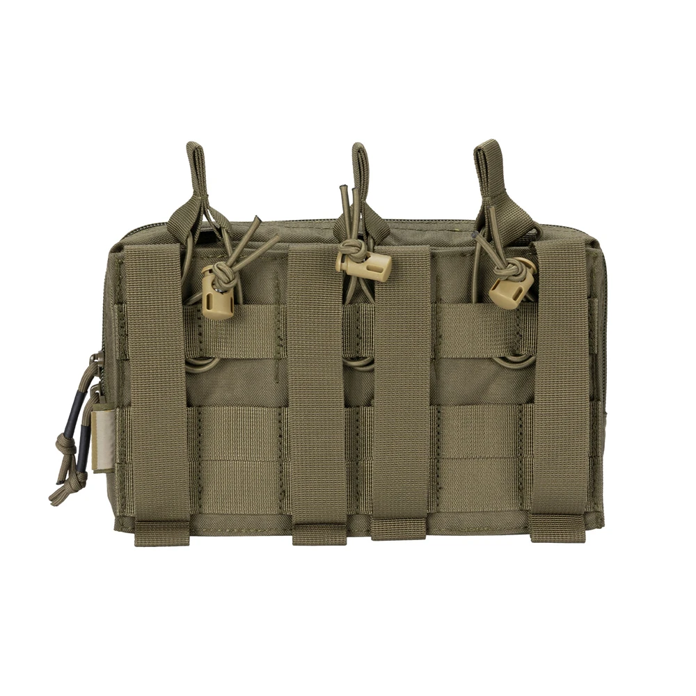 Tactical Molle Triple Magazine Pouches with Accessories Bag Open-Top Magazine Pouch Paintball Game Accessories Bags