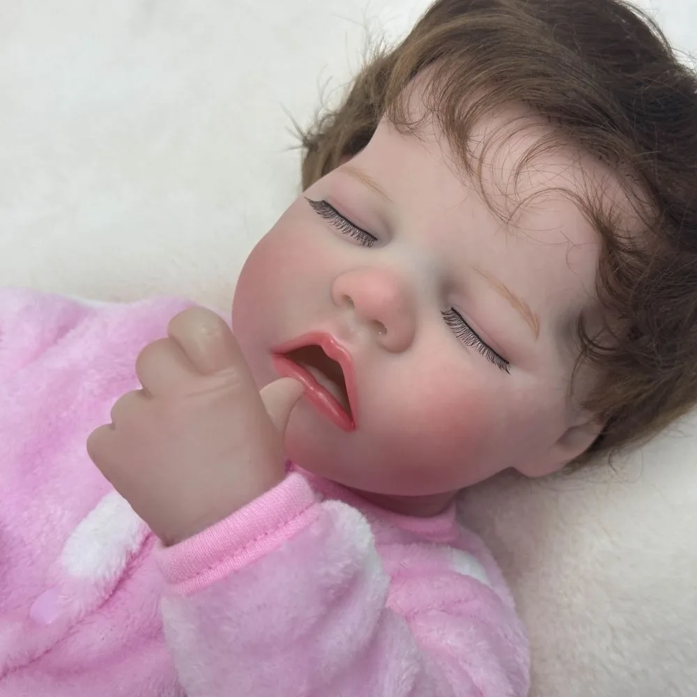 

18-дюймовая мягкая виниловая реалистичная кукла всего тела с подвижными конечностями, может сидеть или лежать, игрушечный домик в подарок W-08