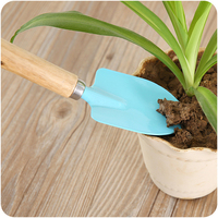 3pcs Gardening Tools Set Perfect Fit Little Hands Girls Wooden Shovel Rake Trowel Bright Colors High Quality