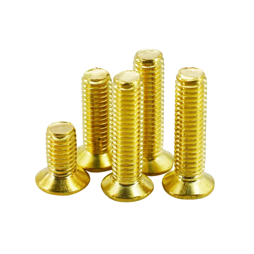 M2 M2.5 M3 M4 M5 M6 M8 Brass Phillips Screw Metric Threaded Bolts Cross Pan Screws Countersunk Flat Head Motherboard PCB Bolts