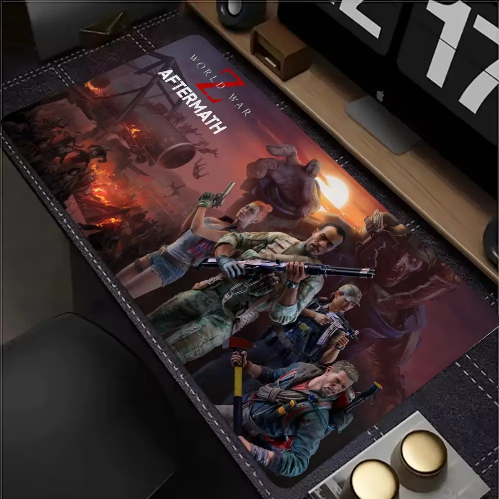 neues W_World W_War Z Mauspad, extragroßes Gaming-Mauspad mit rutschfesten Gummi-Pads, perfekt für PC-Gamer mit Tastaturen und Mäusen