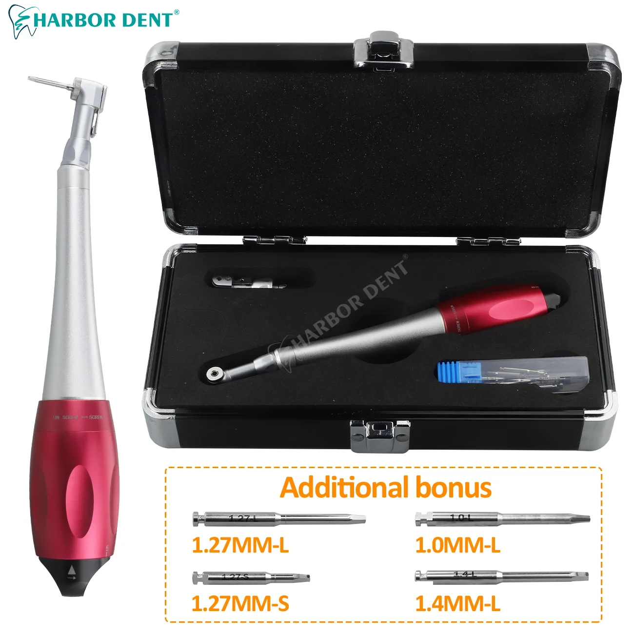 Dental Universal Implant Torque Wrench With 16pcs Drivers Dentistry Ratchet Latch Head Handpiece 5 To 35 N.cm Dentist Equipment