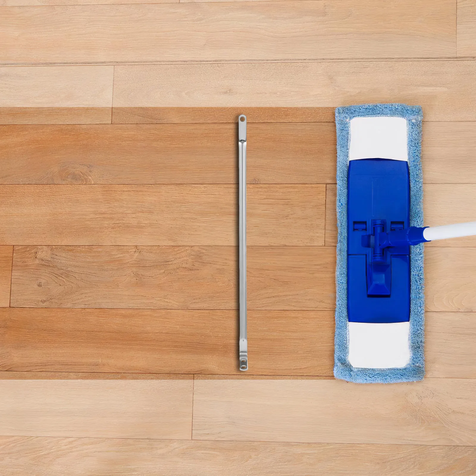 Flat Mop Rod 11.32in Pull Handle Replacement for Universal Roller Mops – Sturdy No-Shake Design