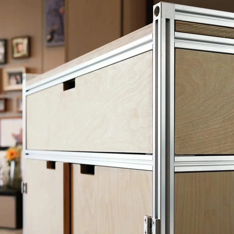 Multifunctional locker birch ocean board hotel mobile living room tea and wine cabinet integrated