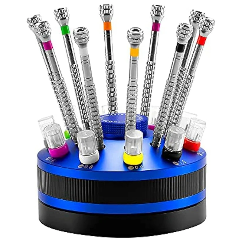 10PCS Precision Screwdriver Set Different Sizes with Extra Replace Blades Watchmakers Tool for Watch,Jewelry,Eyeglass