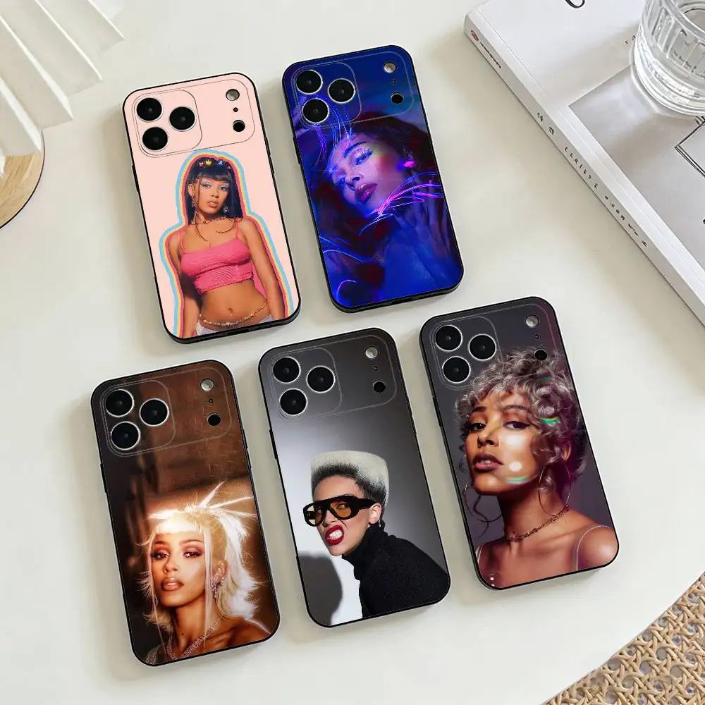 

D-Doja C-Cat Rap Star Phone Case For iPhone 17,16,15,14,13,12,11 X XR Plus,Soft Silicone Black Cover