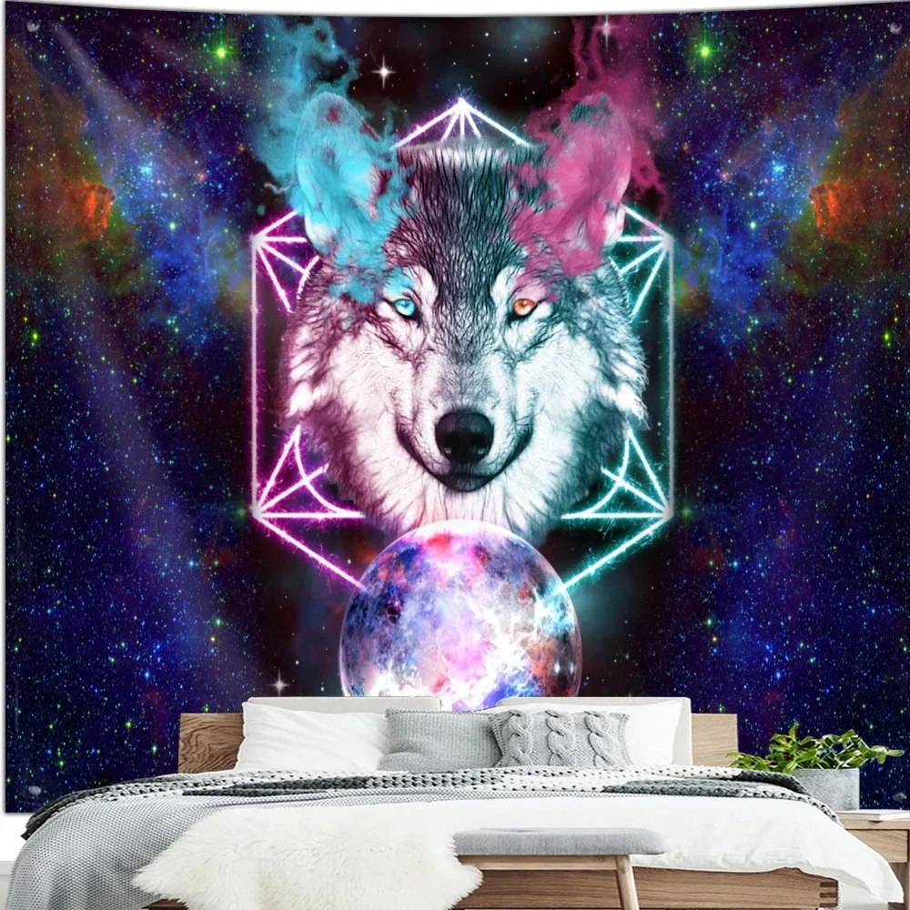 Animal Wolf Decorative Tapestry Home Wall Living Room Office Decorative Tapestry