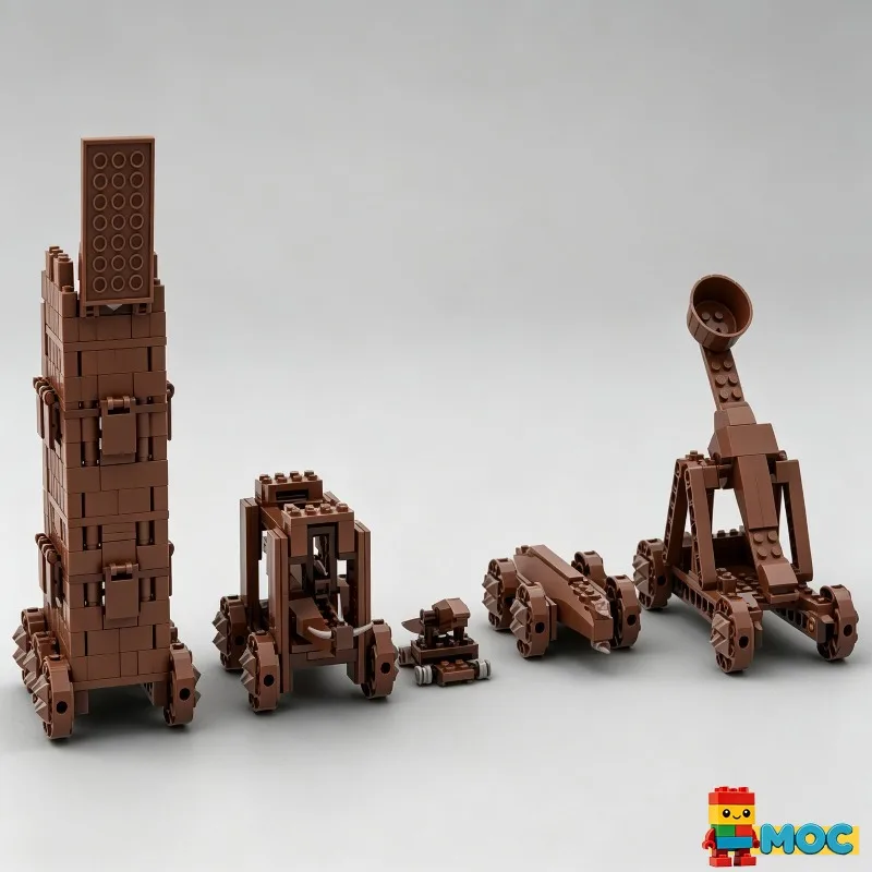 

502PCS Medieval Ancient Siege Pack MOC Model Custom Building Blocks DIY Educational Birthday Christmas Collection Display Gift