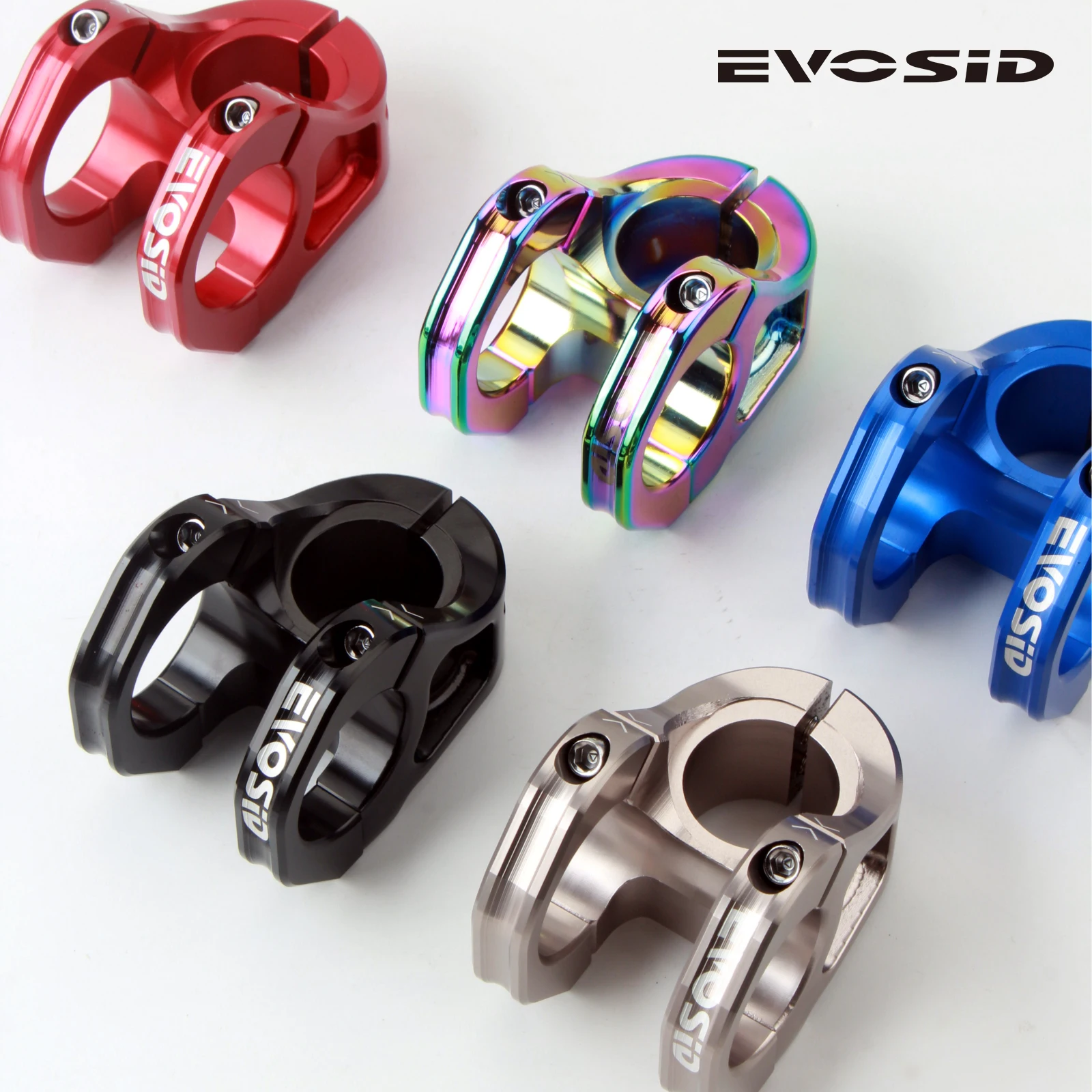 EVOSID Mountain Bicycle Stem 31.8mm Road Bike Bridge Short Power 35mm Rod Handlebar Table MTB Cycling Adjustable Stem Riser DH