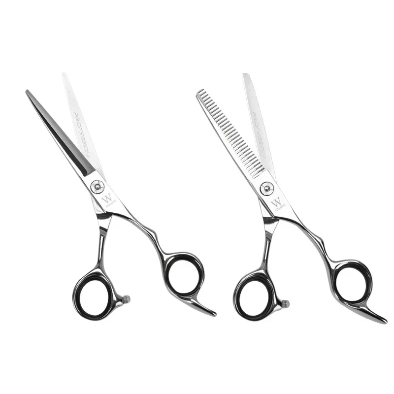 2025 New WMARK NG-PS001A/B  Professional Hair Scissors Barber 2 in 1 Flat Teeth Scissors 6CR Hair Scissors Set