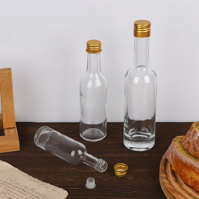 Botella de vidrio para vino de 50-150 ml, botella vacía de vidrio para whisky, licor, alcohol, regalos de boda, mini contenedor de almacenamiento de vino.